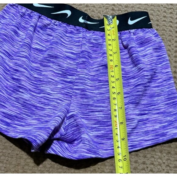 Nike Purple Tie Dye Athletic Shorts W/ Moisture-Wicking Fabric Girls Size 6X - Picture 4 of 5